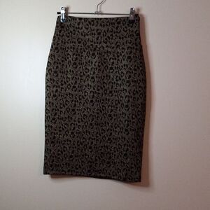 Animal Print Pencil Skirt 